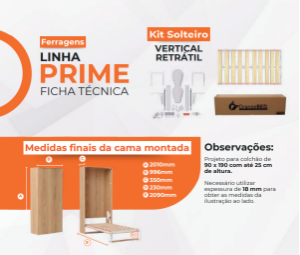 Orangebed portifolio linha prime solteiro vertical